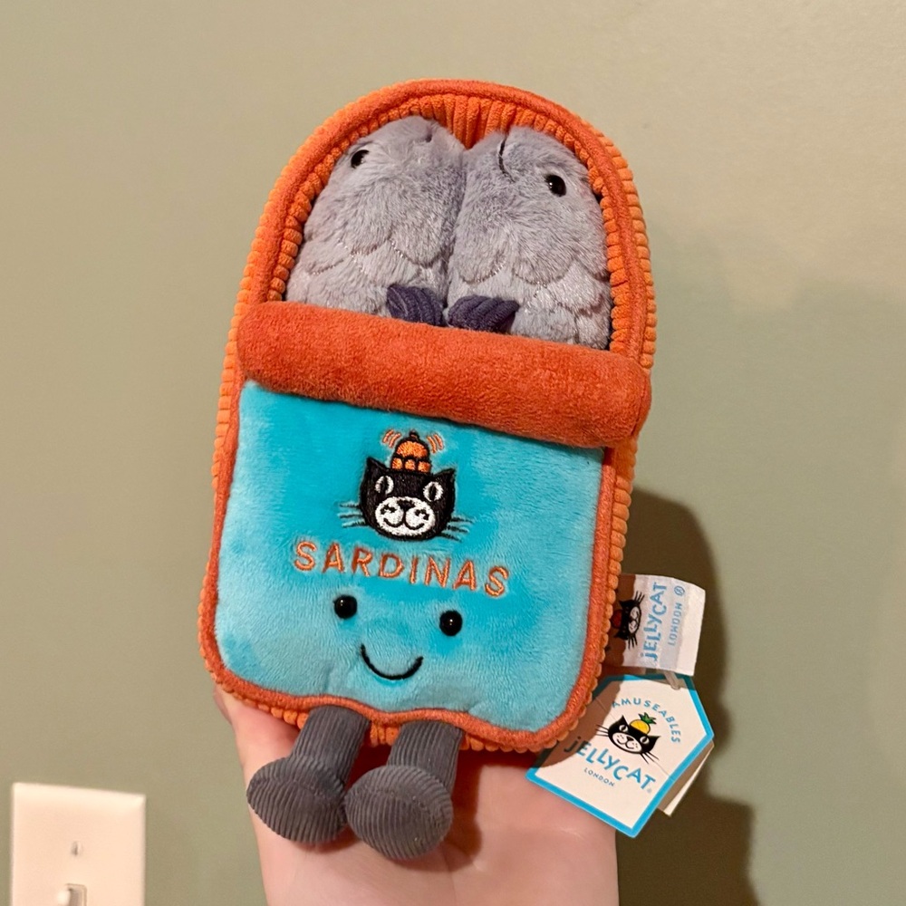 Jellycat Amuseables Sardine Tin BNWT ✨ Rare & HTF - Authentic - FAST SHIPPING!